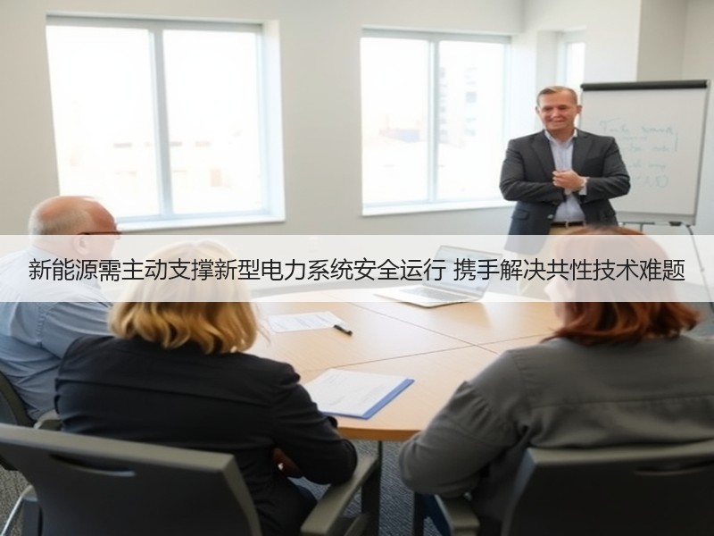 新能源需主动支撑新型电力系统安全运行 携手解决共性技术难题