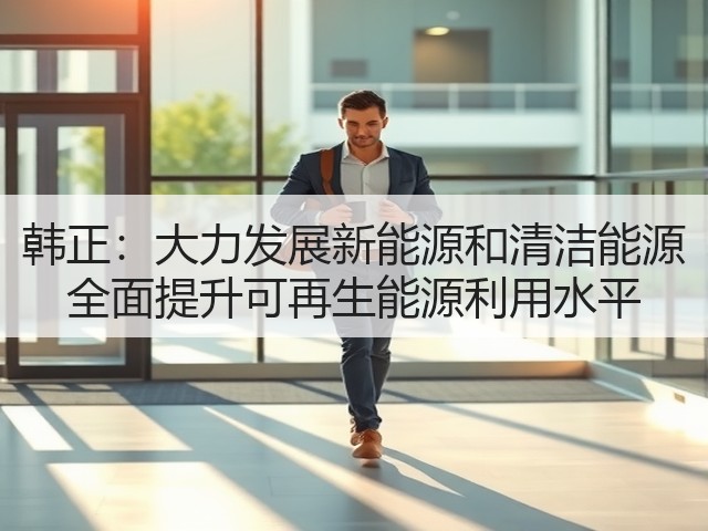 韩正:大力发展新能源和清洁能源 全面提升可再生能源利用水平(图1) 韩正:大力发展新能源和清洁能源 全面提升可再生能源利用水平(图1)