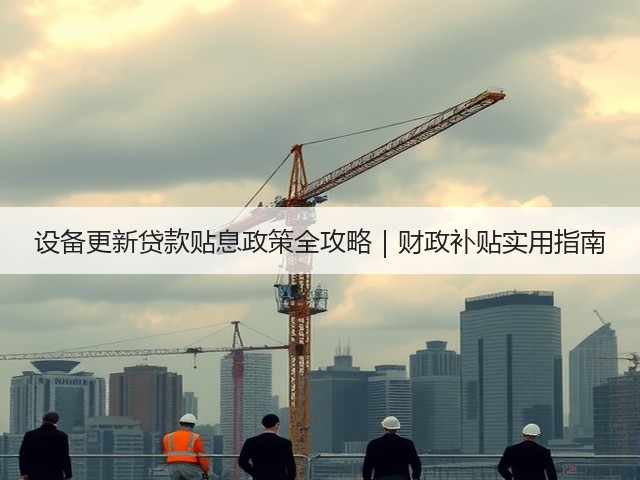 设备更新贷款贴息政策全攻略|财政补贴实用指南(图1) 设备更新贷款贴息政策全攻略|财政补贴实用指南(图1)