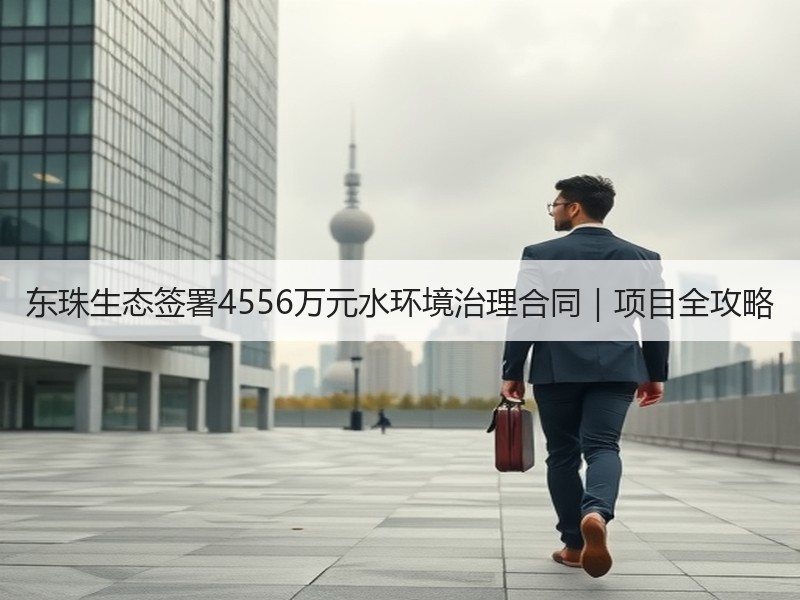 东珠生态签署4556万元水环境治理合同|项目全攻略 东珠生态签署4556万元水环境治理合同|项目全攻略