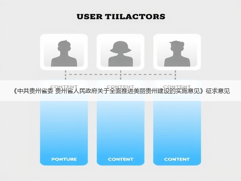 《中共贵州省委 贵州省人民政府关于全面推进美丽贵州建设的实施意见》征求意见