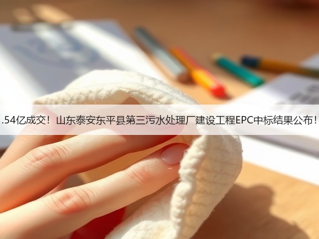 1.54亿成交！山东泰安东平县第三污水处理厂建设工程EPC中标结果公布！(图3)