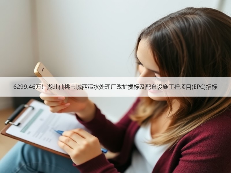 6299.46万！湖北仙桃市城西污水处理厂改扩提标及配套设施工程项目(EPC)招标