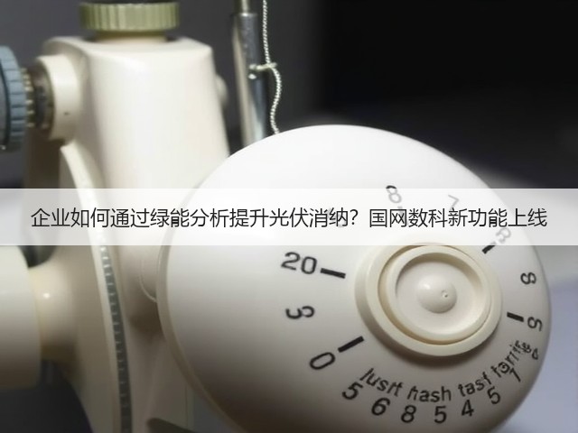 企业如何通过绿能分析提升光伏消纳?国网数科新功能上线(图1) 企业如何通过绿能分析提升光伏消纳?国网数科新功能上线(图1)