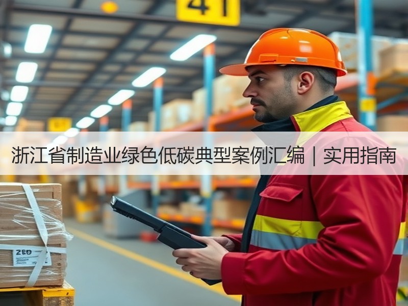浙江省制造业绿色低碳典型案例汇编|实用指南 浙江省制造业绿色低碳典型案例汇编|实用指南