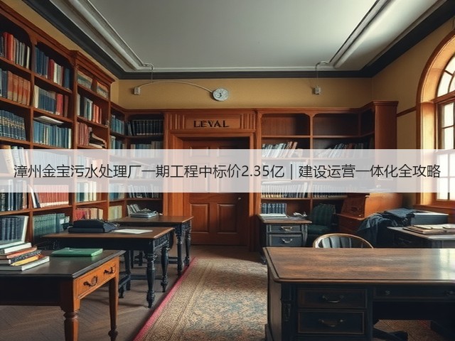 漳州金宝污水处理厂一期工程中标价2.35亿|建设运营一体化全攻略(图2) 漳州金宝污水处理厂一期工程中标价2.35亿|建设运营一体化全攻略(图2)