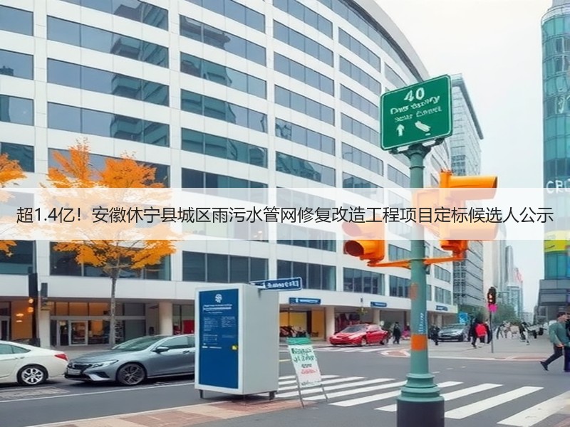 超1.4亿！安徽休宁县城区雨污水管网修复改造工程项目定标候选人公示