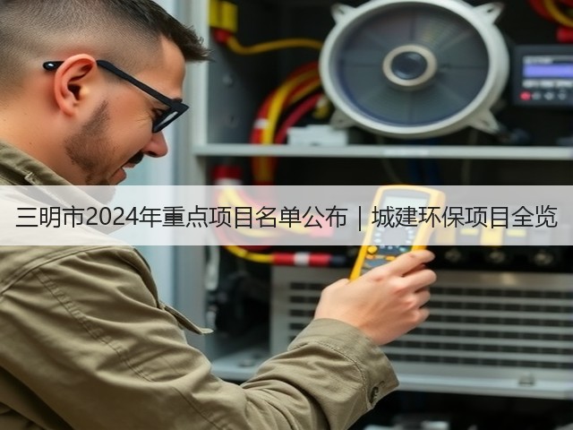 三明市2024年重点项目名单公布|城建环保项目全览(图3) 三明市2024年重点项目名单公布|城建环保项目全览(图3)