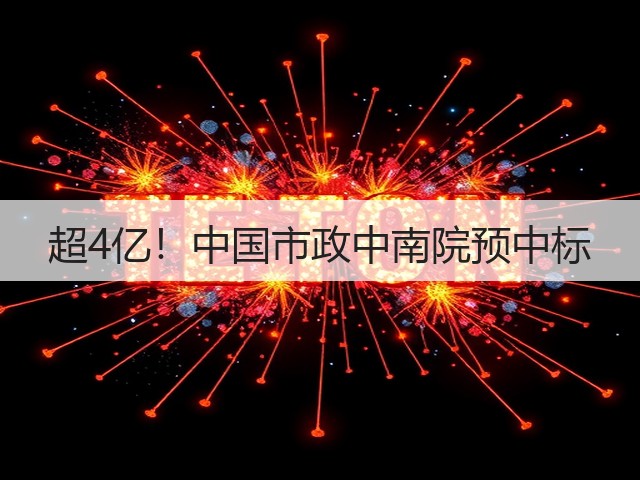 超4亿!中国市政中南院预中标(图2) 超4亿!中国市政中南院预中标(图2)