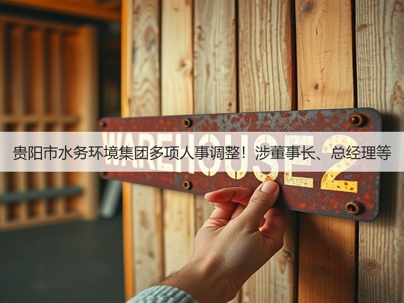 贵阳市水务环境集团多项人事调整！涉董事长、总经理等