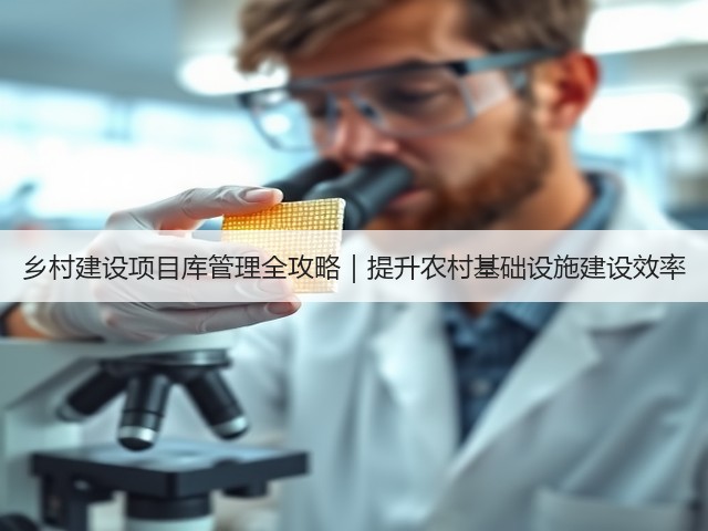 乡村建设项目库管理全攻略|提升农村基础设施建设效率(图2) 乡村建设项目库管理全攻略|提升农村基础设施建设效率(图2)