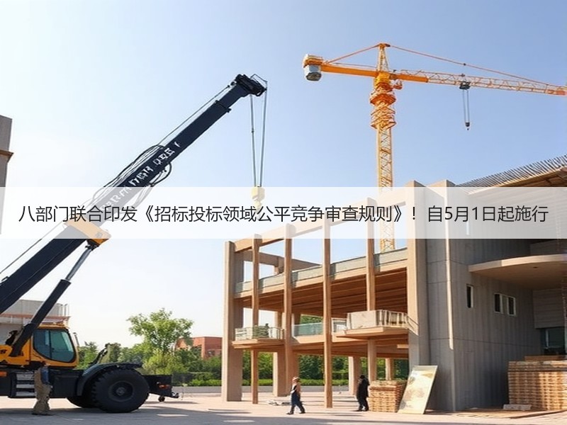 八部门联合印发《招标投标领域公平竞争审查规则》！自5月1日起施行