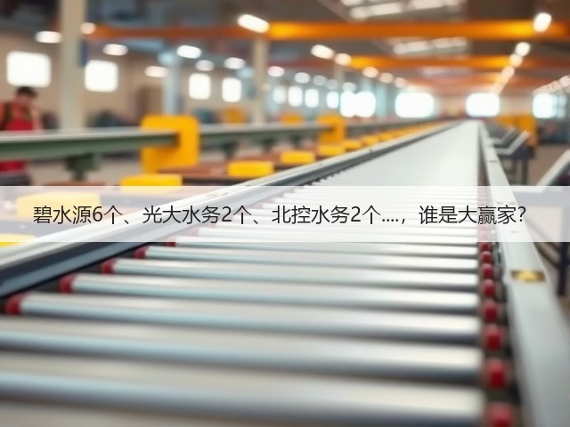 碧水源6个、光大水务2个、北控水务2个....，谁是大赢家？(图3)