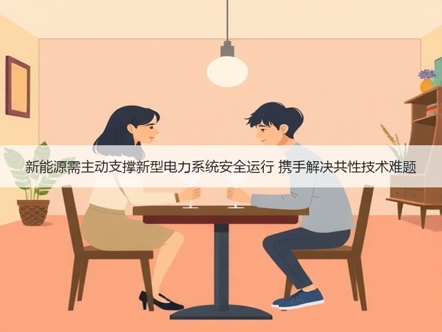 新能源需主动支撑新型电力系统安全运行 携手解决共性技术难题(图2)