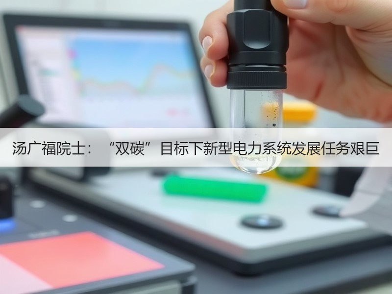 汤广福院士：“双碳”目标下新型电力系统发展任务艰巨