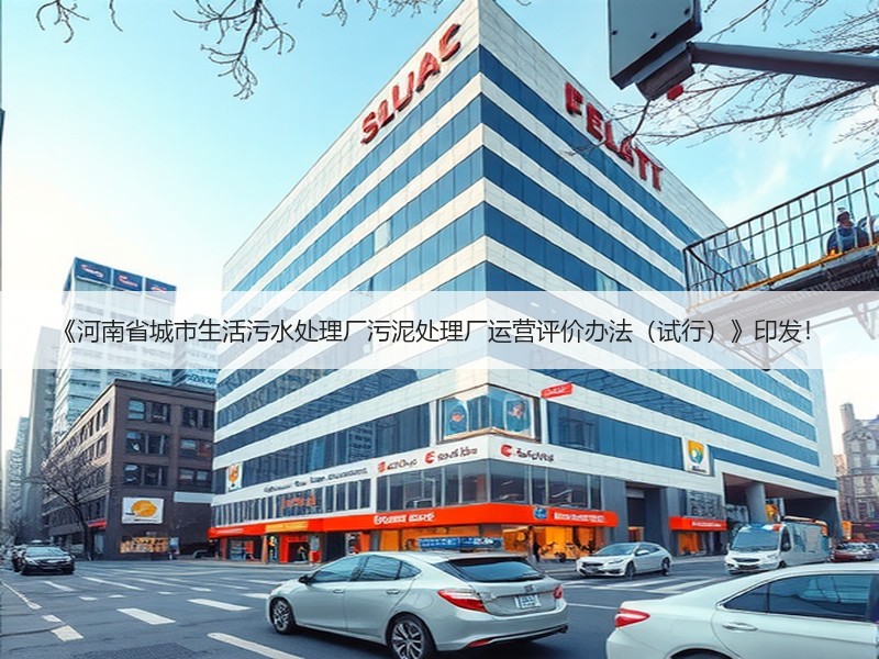 《河南省城市生活污水处理厂污泥处理厂运营评价办法（试行）》印发！