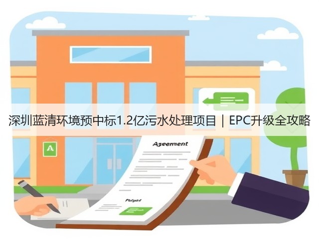 深圳蓝清环境预中标1.2亿污水处理项目|EPC升级全攻略(图1) 深圳蓝清环境预中标1.2亿污水处理项目|EPC升级全攻略(图1)