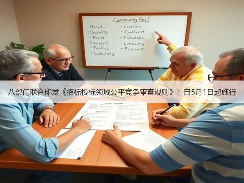 八部门联合印发《招标投标领域公平竞争审查规则》！自5月1日起施行