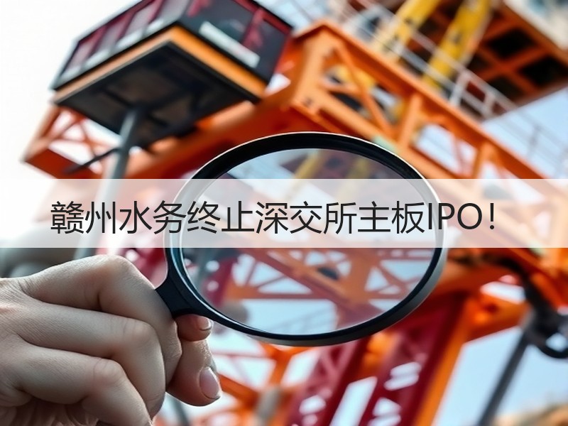 赣州水务终止深交所主板IPO！