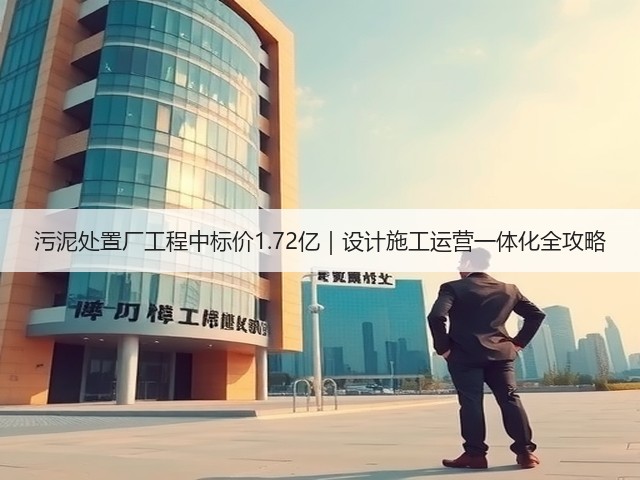 污泥处置厂工程中标价1.72亿|设计施工运营一体化全攻略(图1) 污泥处置厂工程中标价1.72亿|设计施工运营一体化全攻略(图1)