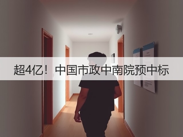 超4亿!中国市政中南院预中标(图2) 超4亿!中国市政中南院预中标(图2)