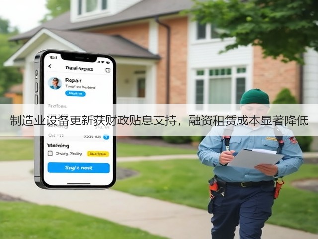 制造业设备更新获财政贴息支持，融资租赁成本显著降低(图1)