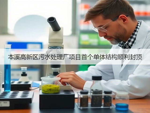 本溪高新区污水处理厂项目首个单体结构顺利封顶(图2) 本溪高新区污水处理厂项目首个单体结构顺利封顶(图2)