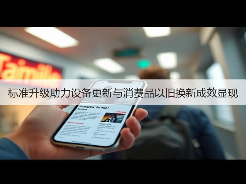 标准升级助力设备更新与消费品以旧换新成效显现