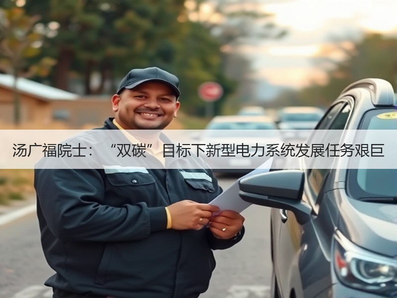 汤广福院士：“双碳”目标下新型电力系统发展任务艰巨