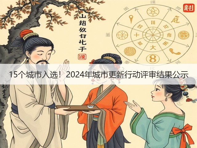 15个城市入选!2024年城市更新行动评审结果公示(图1) 15个城市入选!2024年城市更新行动评审结果公示(图1)