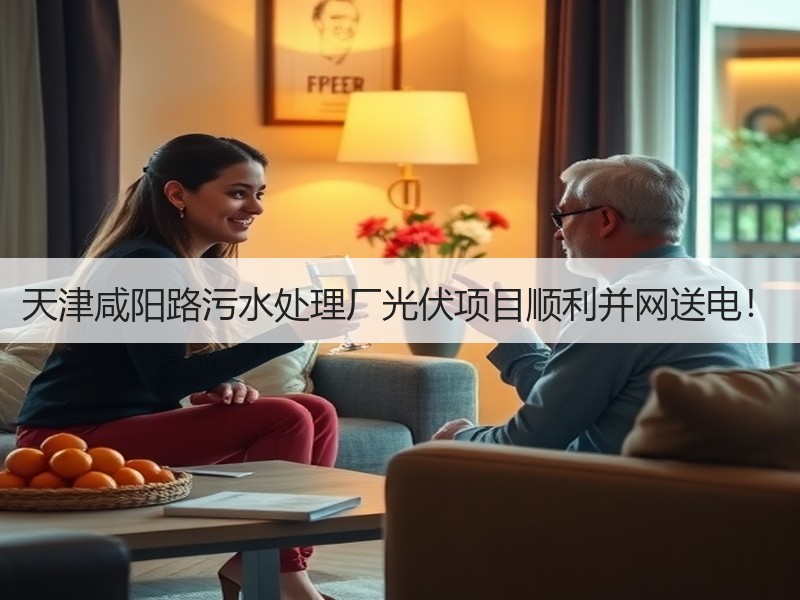 天津咸阳路污水处理厂光伏项目顺利并网送电！