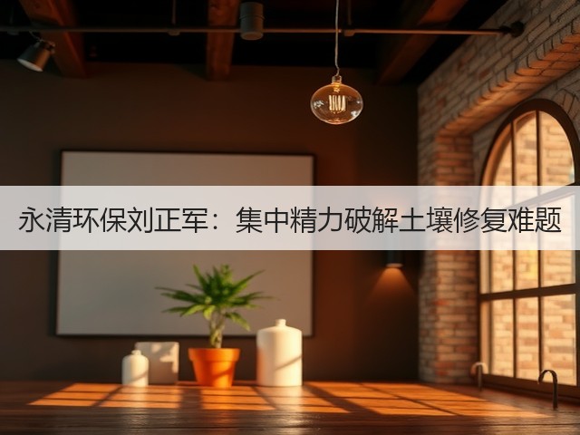 永清环保刘正军:集中精力破解土壤修复难题(图1) 永清环保刘正军:集中精力破解土壤修复难题(图1)