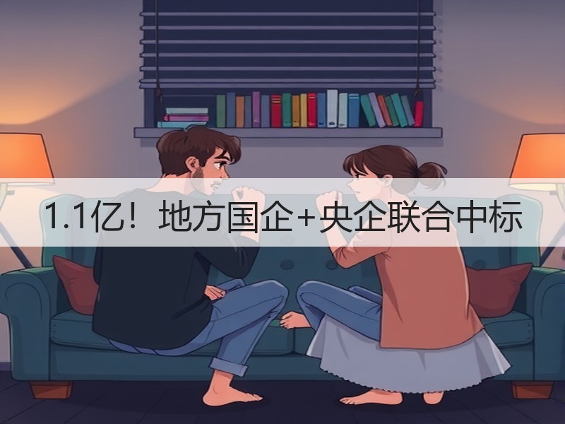 1.1亿!地方国企+央企联合中标 1.1亿!地方国企+央企联合中标