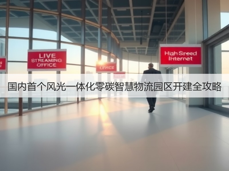 国内首个风光一体化零碳智慧物流园区开建全攻略 国内首个风光一体化零碳智慧物流园区开建全攻略