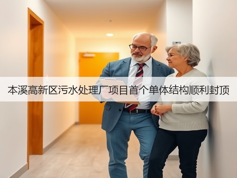 本溪高新区污水处理厂项目首个单体结构顺利封顶