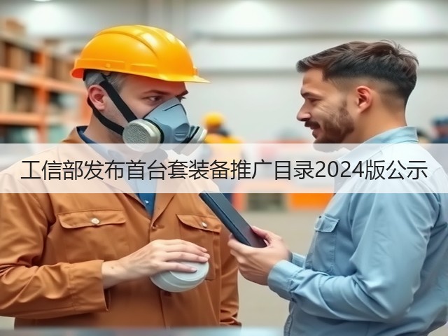 工信部发布首台套装备推广目录2024版公示(图1) 工信部发布首台套装备推广目录2024版公示(图1)