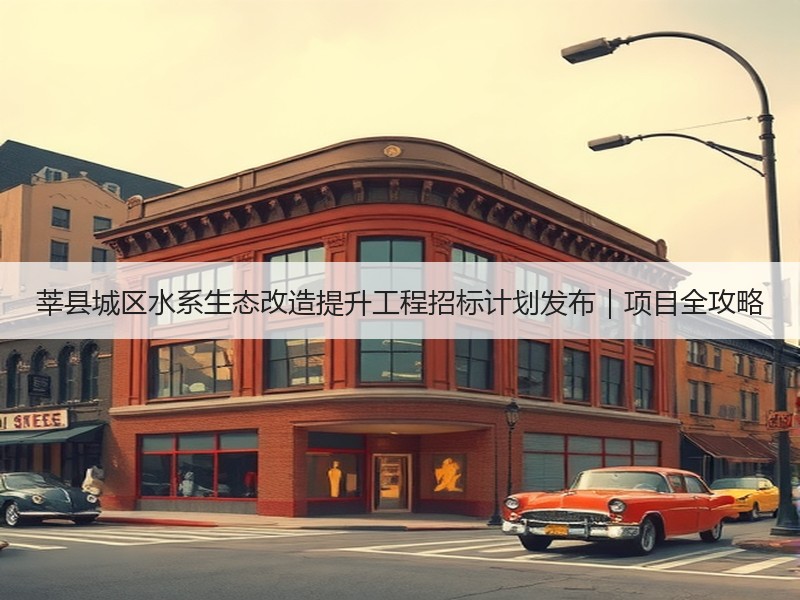 莘县城区水系生态改造提升工程招标计划发布｜项目全攻略