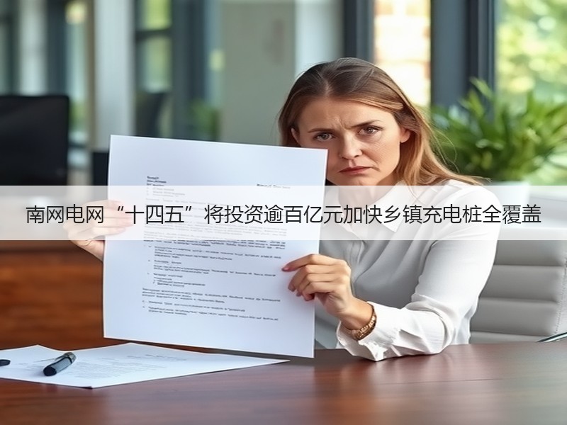 南网电网“十四五”将投资逾百亿元加快乡镇充电桩全覆盖