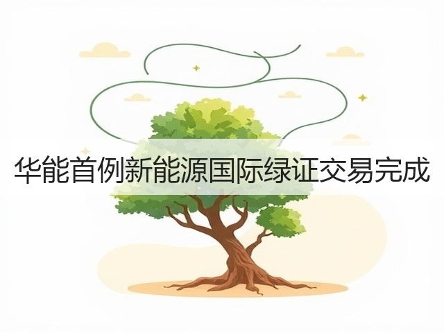 华能首例新能源国际绿证交易完成(图1) 华能首例新能源国际绿证交易完成(图1)