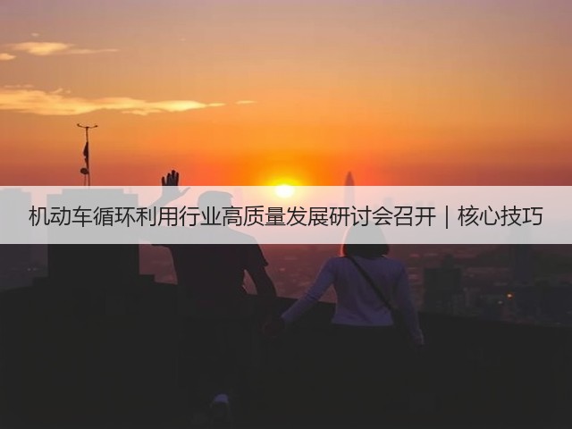 机动车循环利用行业高质量发展研讨会召开|核心技巧(图3) 机动车循环利用行业高质量发展研讨会召开|核心技巧(图3)