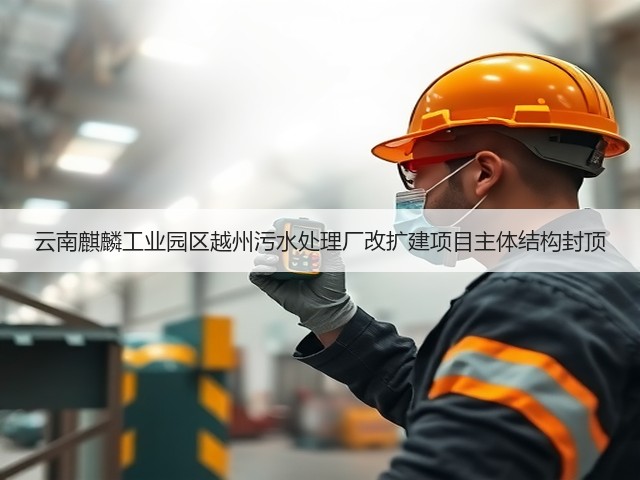 云南麒麟工业园区越州污水处理厂改扩建项目主体结构封顶(图3)