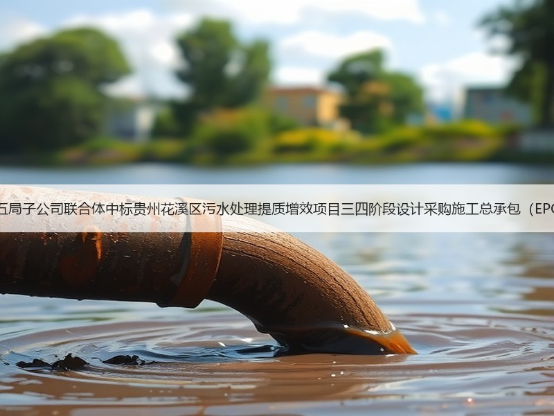 中铁五局子公司联合体中标贵州花溪区污水处理提质增效项目三四阶段设计采购施工总承包（EPC）！
