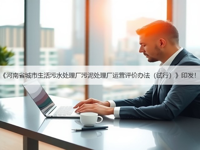《河南省城市生活污水处理厂污泥处理厂运营评价办法(试行)》印发!(图2) 《河南省城市生活污水处理厂污泥处理厂运营评价办法(试行)》印发!(图2)