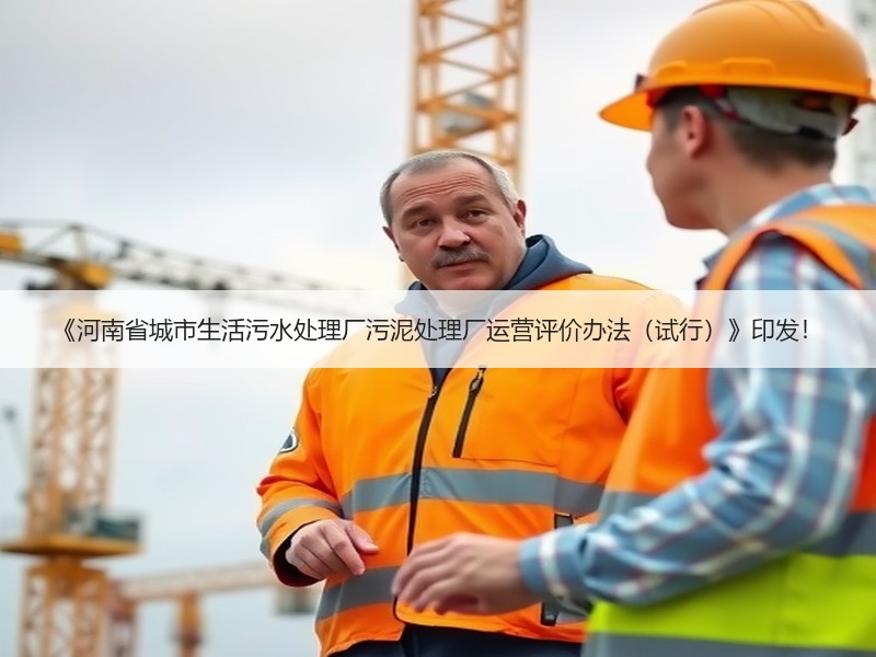 《河南省城市生活污水处理厂污泥处理厂运营评价办法（试行）》印发！