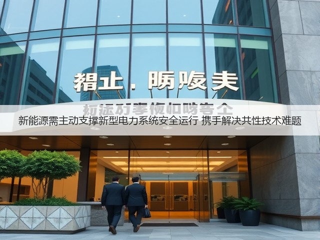 新能源需主动支撑新型电力系统安全运行 携手解决共性技术难题(图1)