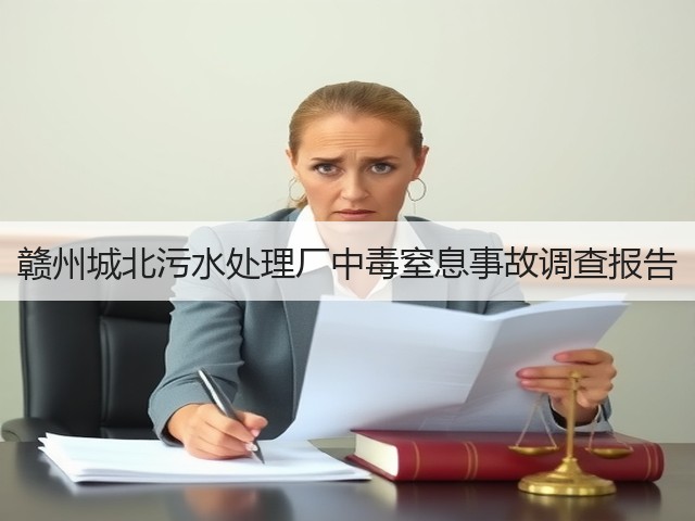 赣州城北污水处理厂中毒窒息事故调查报告(图1) 赣州城北污水处理厂中毒窒息事故调查报告(图1)