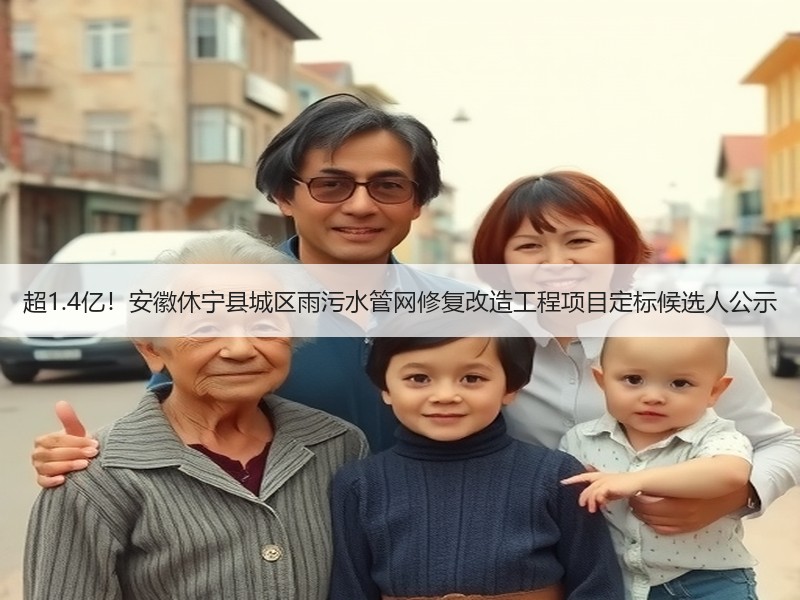 超1.4亿！安徽休宁县城区雨污水管网修复改造工程项目定标候选人公示