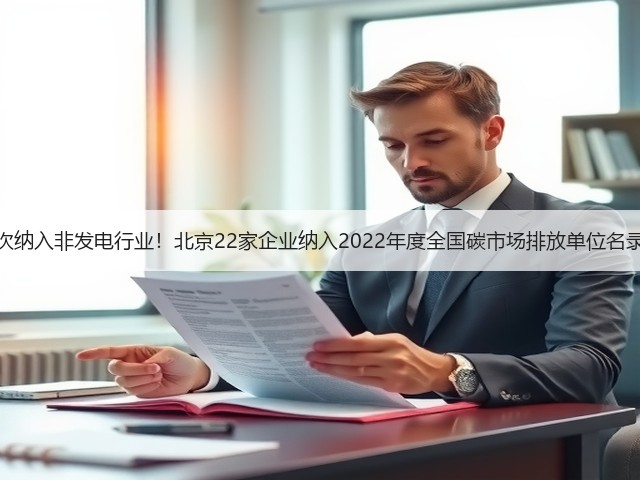 首次纳入非发电行业！北京22家企业纳入2022年度全国碳市场排放单位名录！(图3)