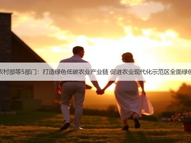 农业农村部等5部门：打造绿色低碳农业产业链 促进农业现代化示范区全面绿色转型(图1)