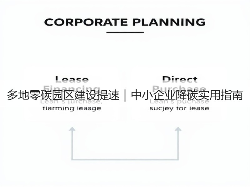 多地零碳园区建设提速｜中小企业降碳实用指南